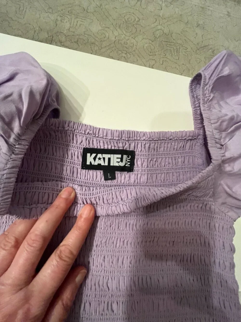 Two Piece Purple Blouse by KatieJ NYC (Size Large)